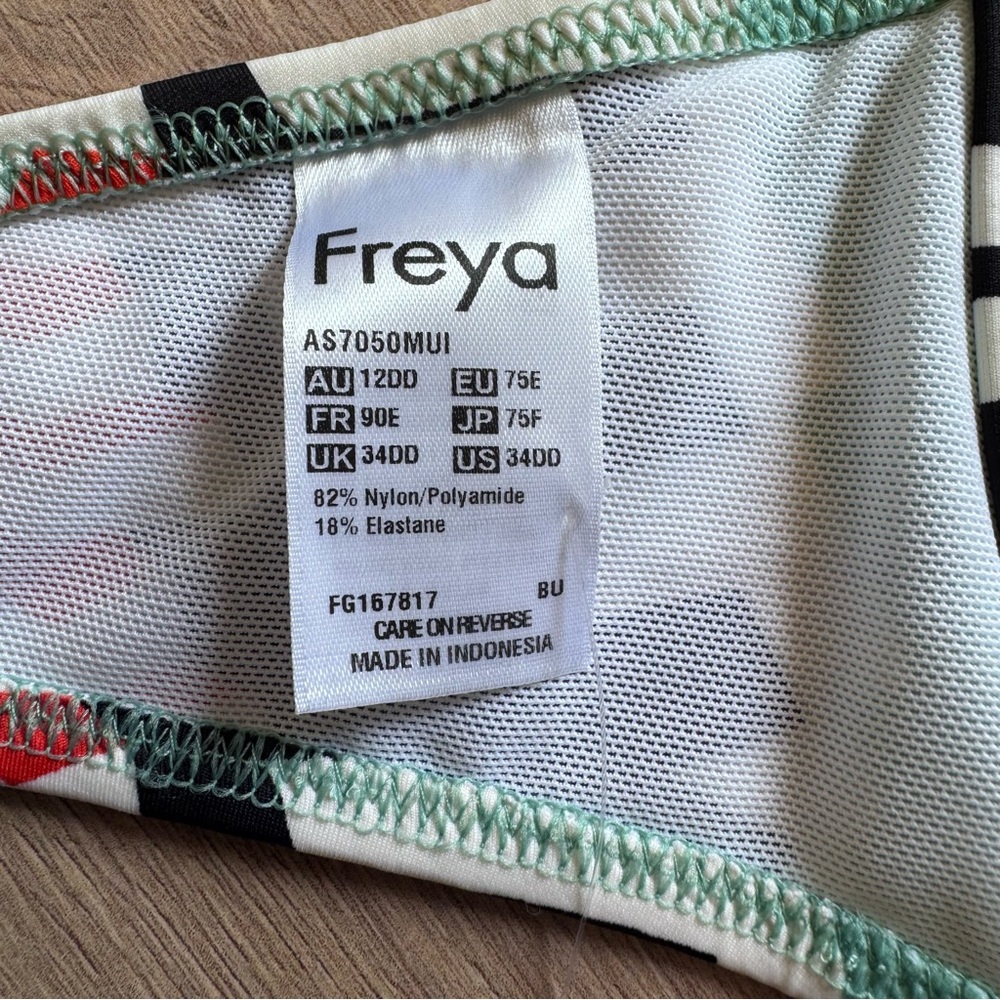 Freya Bikini Swimsuit Top Underwire J Hook Bassline NWT 34DD - Picture 6 of 8